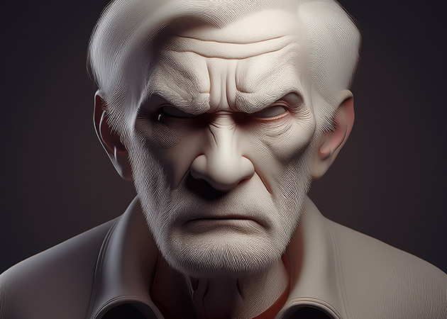 Angry old man