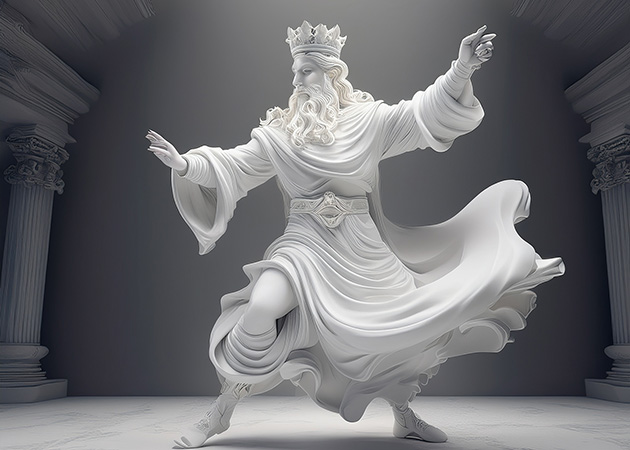King David dancing