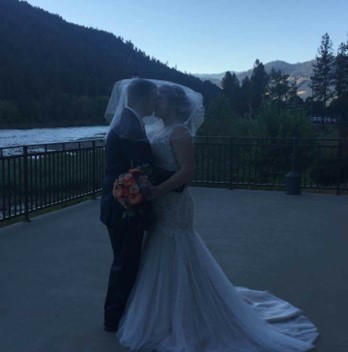 Jeremy and Elizabeth's wedding outside the Clearwater River